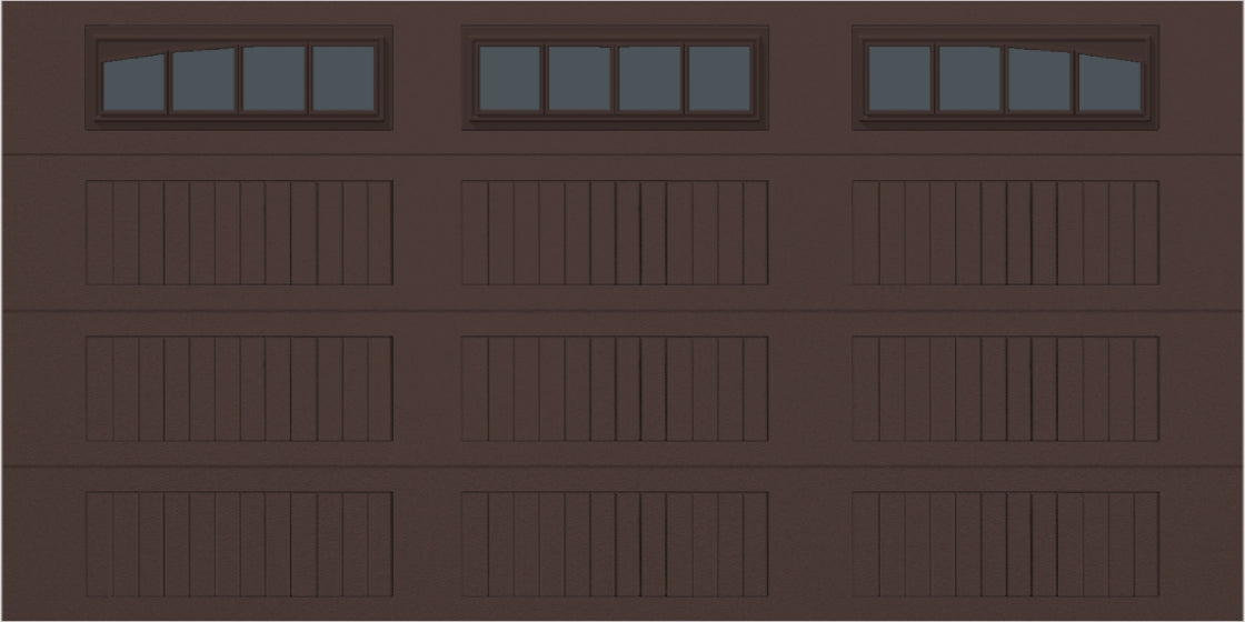 14x7 -  Arched Stockbridge Long - Tinted With glass Long - Brown