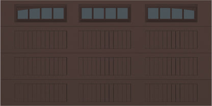 14x7 -  Arched Stockbridge Long - Tinted With glass Long - Brown