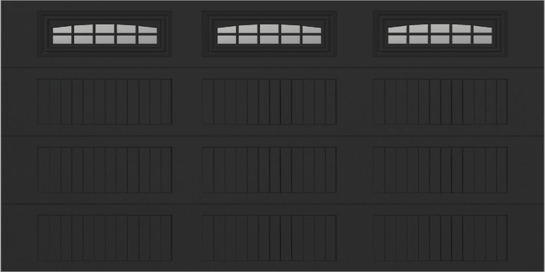 14x7 -  Cascade - Clear  With glass Long - Black