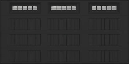 14x7 -  Cascade - Clear  With glass Long - Black