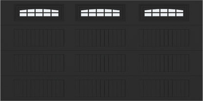 14x7 -  Cascade - Frosted  With glass Long - Black