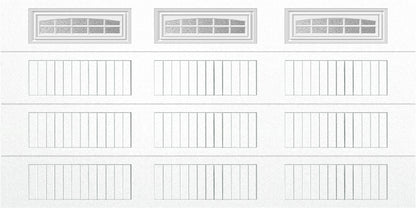 14x7 -  Cascade - Obscure  With glass Long - White