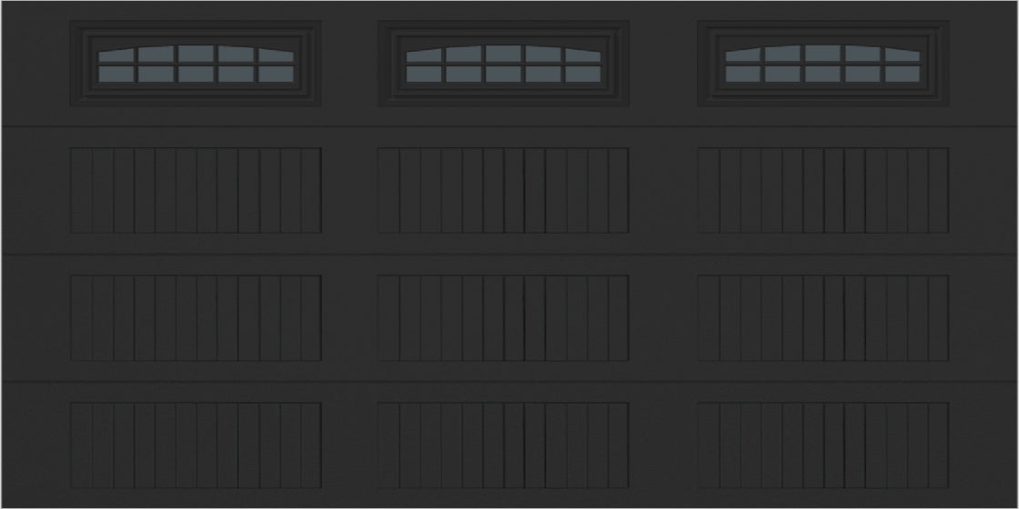 14x7 -  Cascade - Tinted  With glass Long - Black.