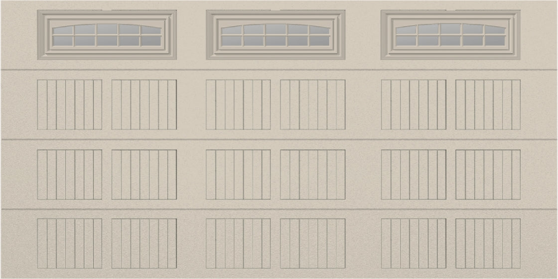 14x7 -  Cascade Short - Clear  With glass - Almond