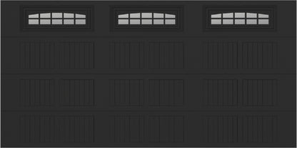 14x7 -  Cascade Short - Clear  With glass - Black