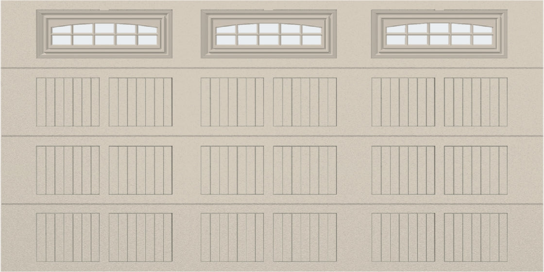 14x7 -  Cascade Short - Frosted  With glass - Almond