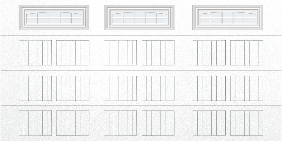 14x7 -  Cascade Short - Frosted  With glass - White