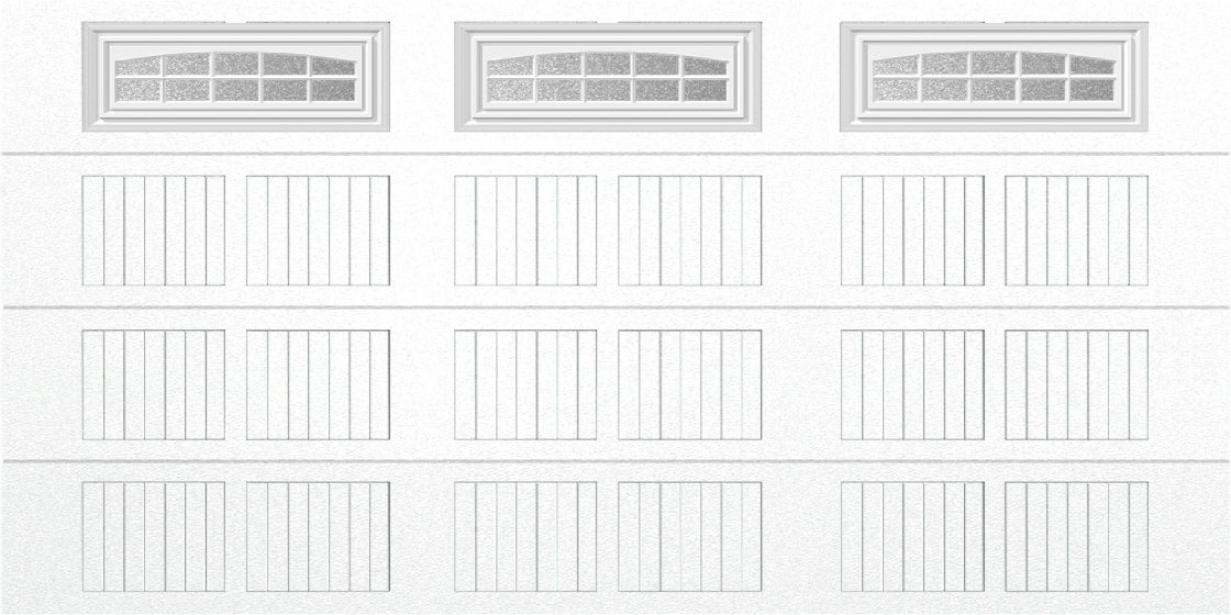 14x7 -  Cascade - Obscure With glass - White