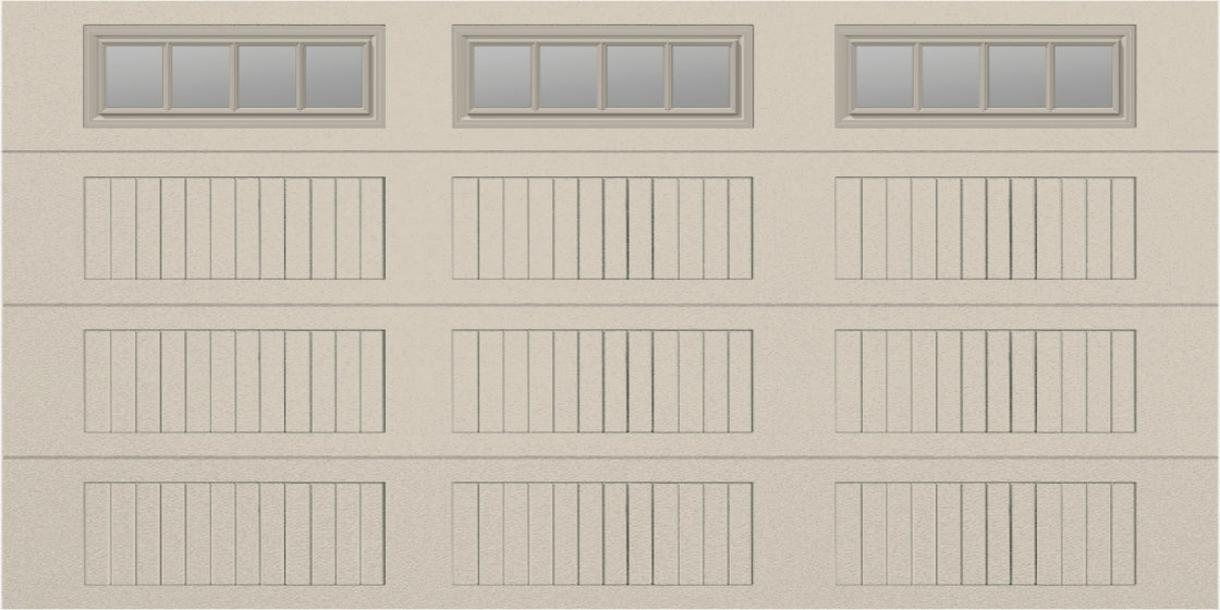 14x7 - Straight Stockbridge Long - Clear  With glass Long - Almond