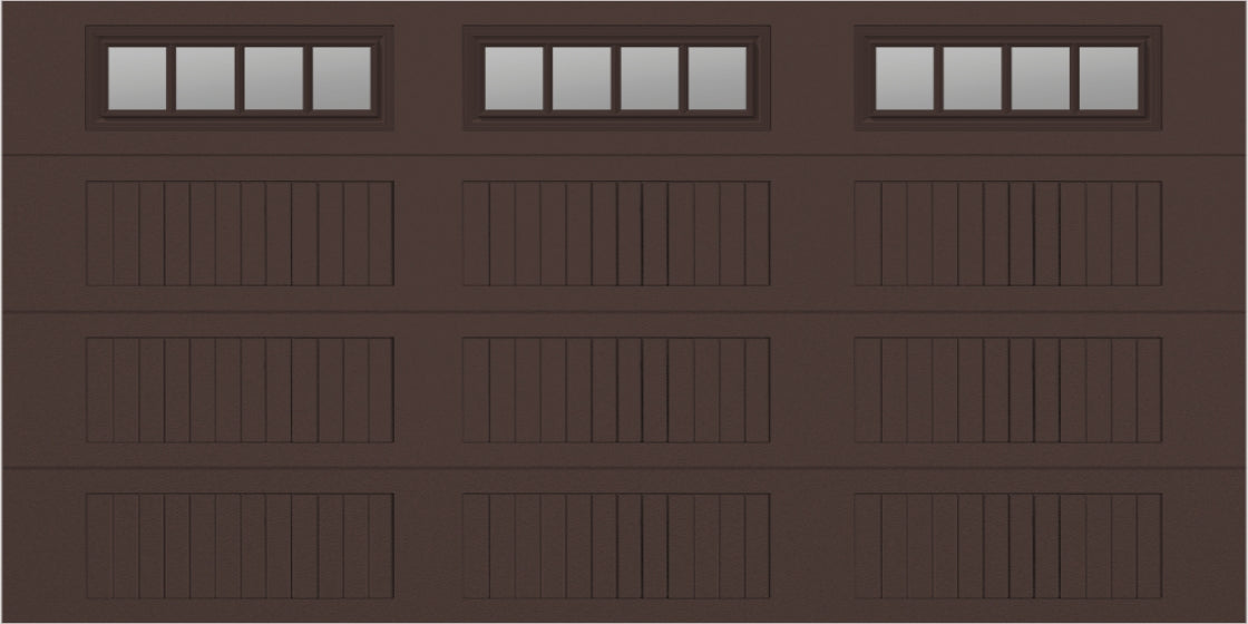 14x7 -  Straight Stockbridge Long - Clear  With glass Long - Brown