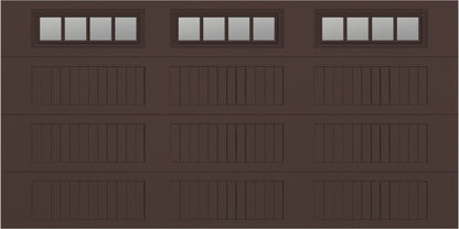 14x7 -  Straight Stockbridge Long - Clear  With glass Long - Brown