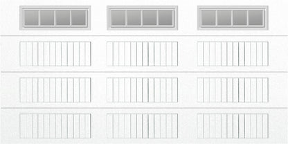14x7 -  Straight Stockbridge Long  - Clear  With glass Long - White