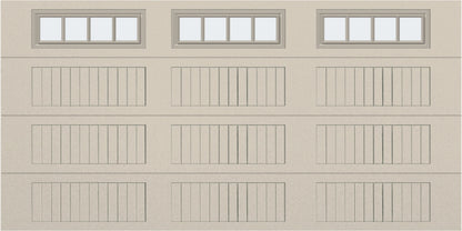 14x7 - Straight Stockbridge Long - Frosted With glass Long - Almond