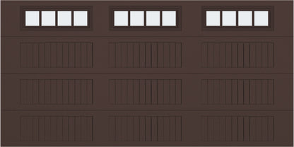 14x7 -  Straight Stockbridge Long - Frosted With glass Long - Brown