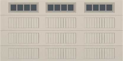 14x7 - Straight Stockbridge Long - Tinted   With glass Long - Almond