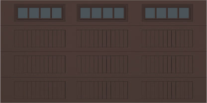 14x7 -  Straight Stockbridge Long - Tinted   With glass Long - Brown