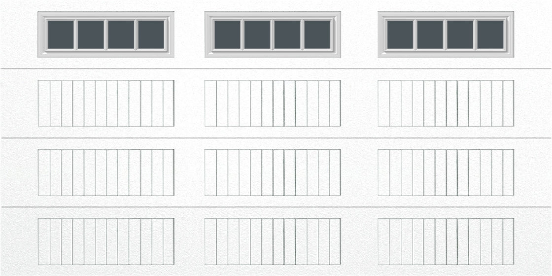 14x7 -  Straight Stockbridge Long - Tinted   With glass Long - White
