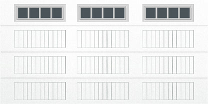 14x7 -  Straight Stockbridge Long - Tinted   With glass Long - White