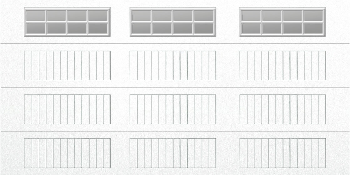 14x7 - Clear -  Stockton With glass Long - White