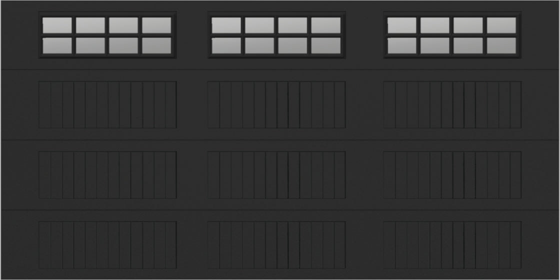 14x7 - Clear -  Stockton With glass Long - Black