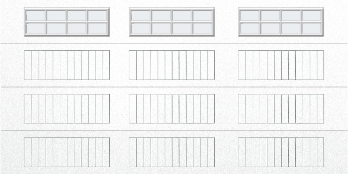 14x7 - Frosted -  Long -Stockton With glass Long - White