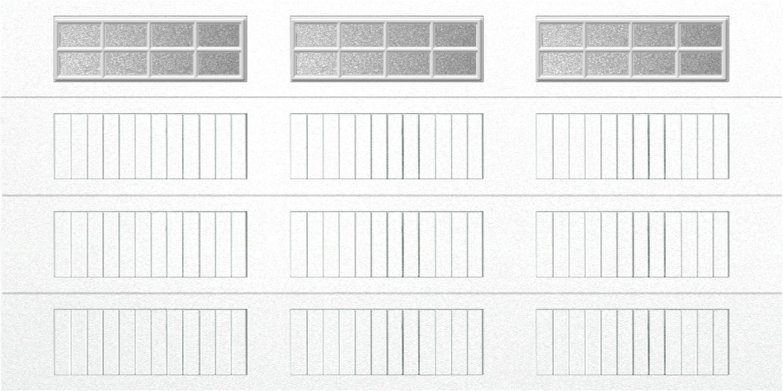 14x7 -  Obscure- Stockton With glass Long - White