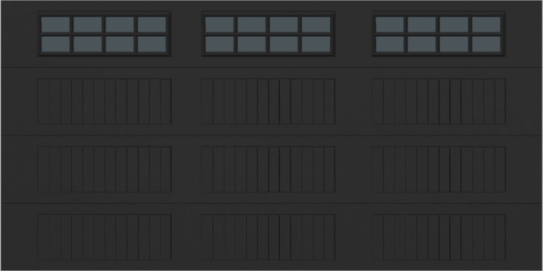 14x7 -  Tinted - Long Stockton With glass - Black