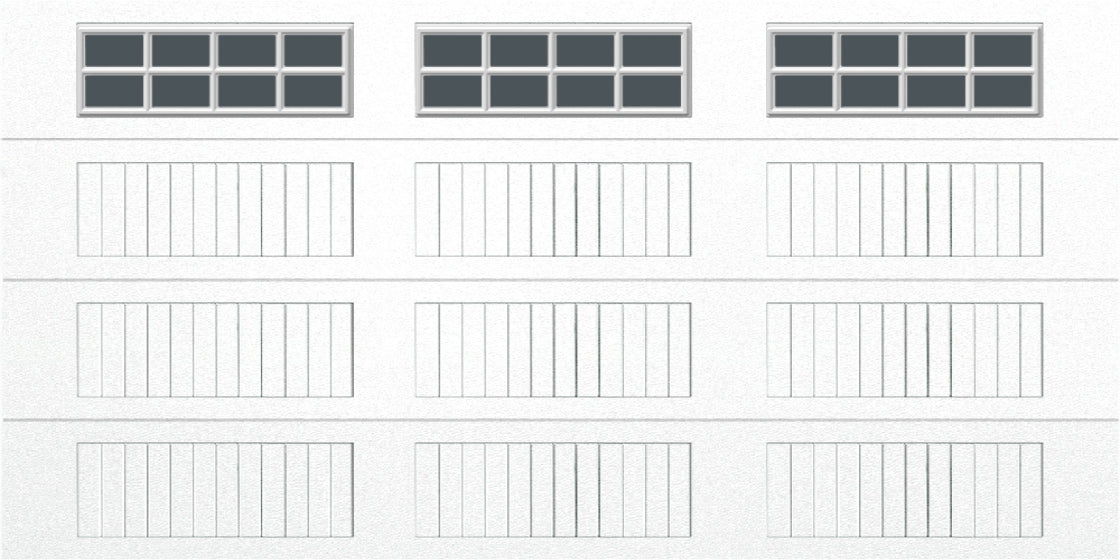 14x7 -  Tinted - Long Stockton With glass - White