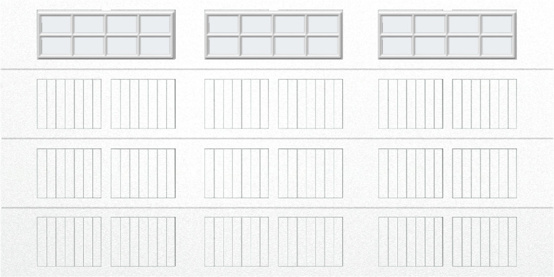 14x7 - Frosted -  Stockton With glass - White