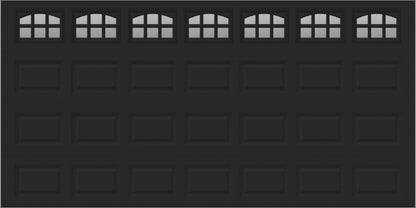 14x7 -  Cascade Short - Clear  With glass - Black