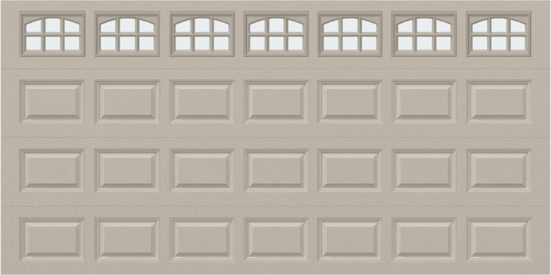 14x7 -  Cascade Short - Frosted  With glass - Almond