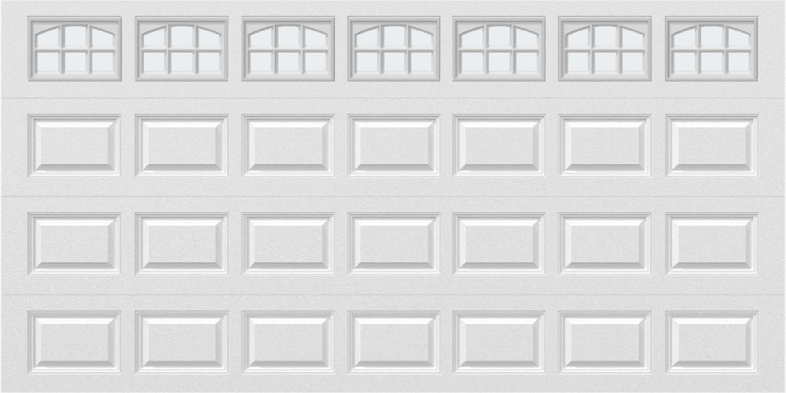 14x7 -  Cascade Short - Frosted  With glass - White