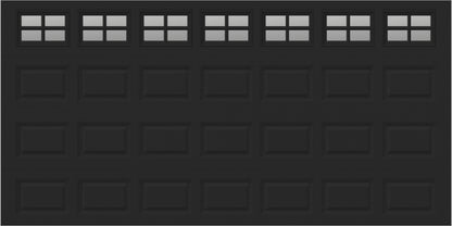 14x7 - Clear -  Stockton With glass Short - Black