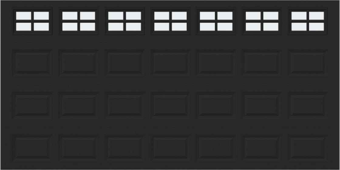 14x7 - Frosted -  Stockton With glass - Black