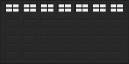 14x7 - Frosted -  Stockton With glass - Black