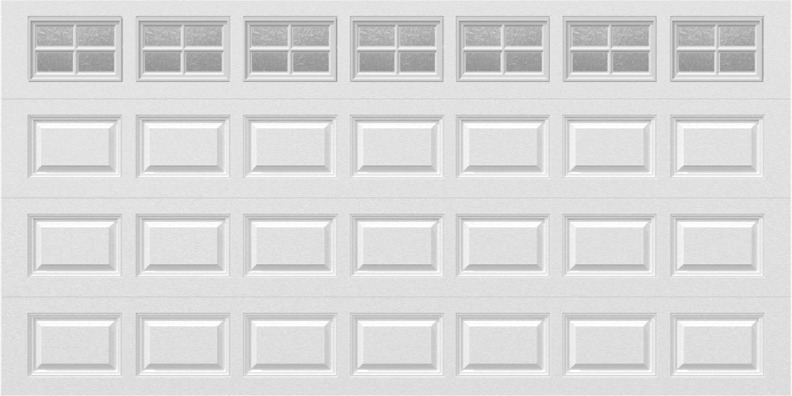 14x7 -  Obscure- Stockton With glass - White.