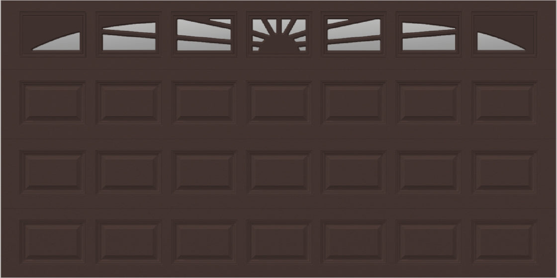 14x7 -  Sunburst - Clear With glass - Brown