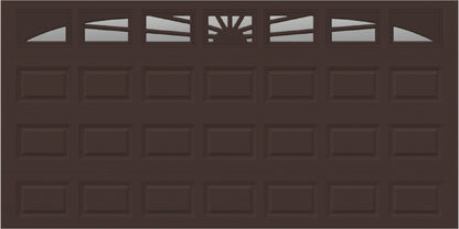 14x7 -  Sunburst - Clear With glass - Brown