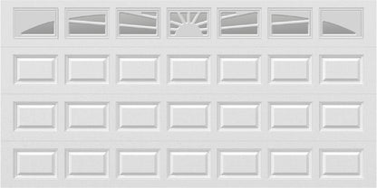 14x7 -  Sunburst - Clear With glass - White