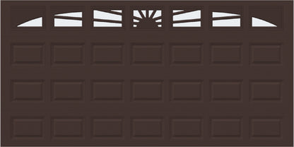 14x7 -  Sunburst - Frosted -  With glass Long - Brown