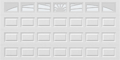 14x7 -  Sunburst - Frosted - With glass Long - White