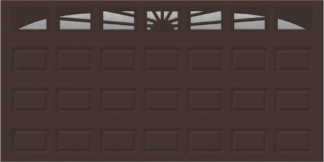 14x7 - Sunburst - Obscure - With glass Long - Brown