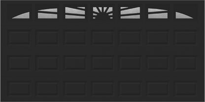 14x7 - Sunburst - Obscure - With glass Long - Black