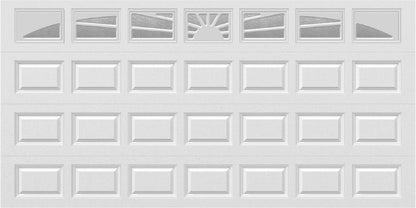 14x7 - Sunburst - Obscure - With glass Long - White