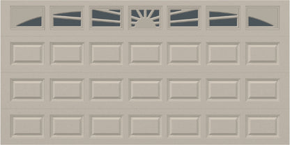 14x7 - Sunburst - Tinted -  With glass Long - Almond