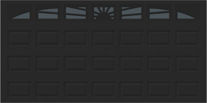 14x7 -  Sunburst - Tinted -   With glass Long - Black