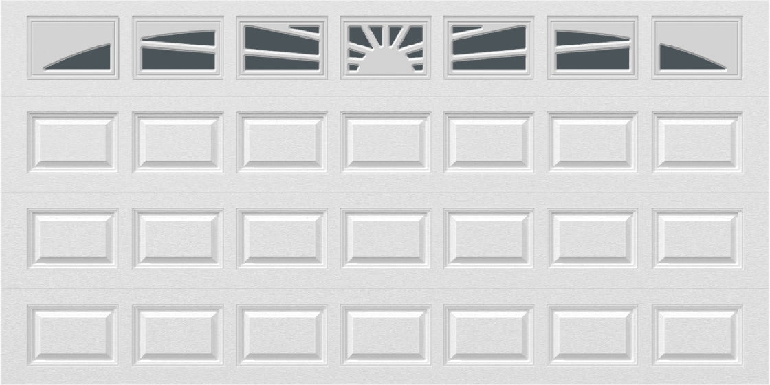 14x7 -  Sunburst - Tinted . - With glass Long - White