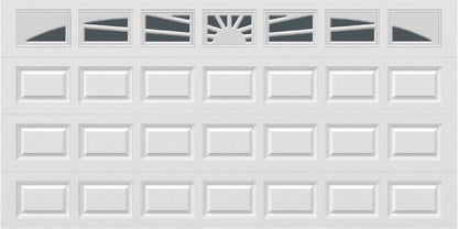 14x7 -  Sunburst - Tinted . - With glass Long - White