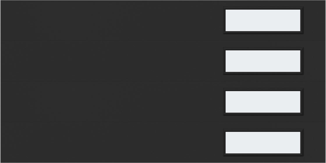 9'x7' Window - Skyflush Right  - Black - Frosted
