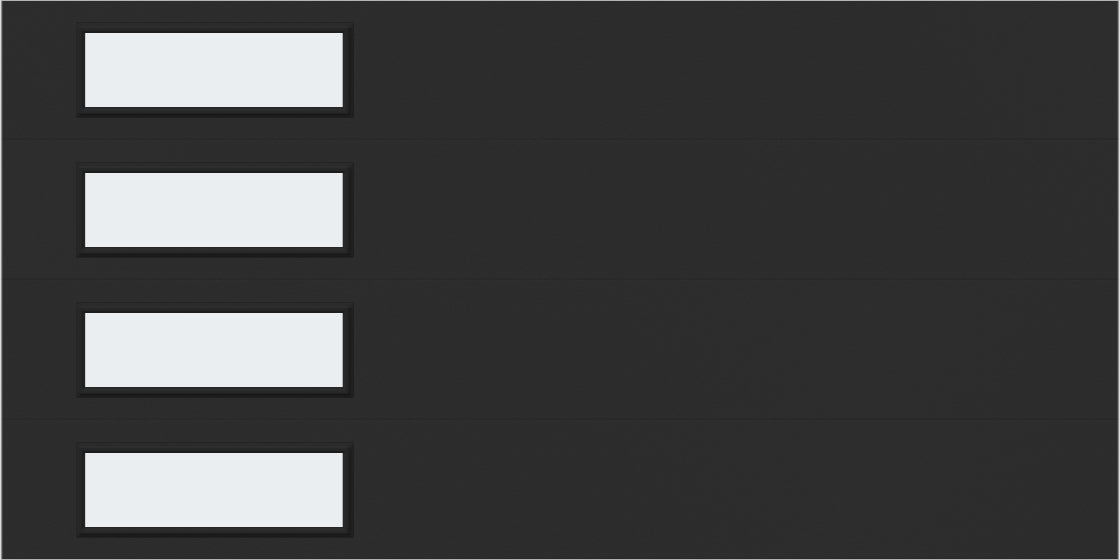 14'x7' Window - Skyflush Left  - Black - Frosted 